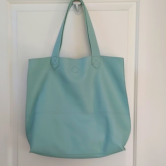 Women's Orb Aqua Vegan Leather Tote - Picture 1 of 12